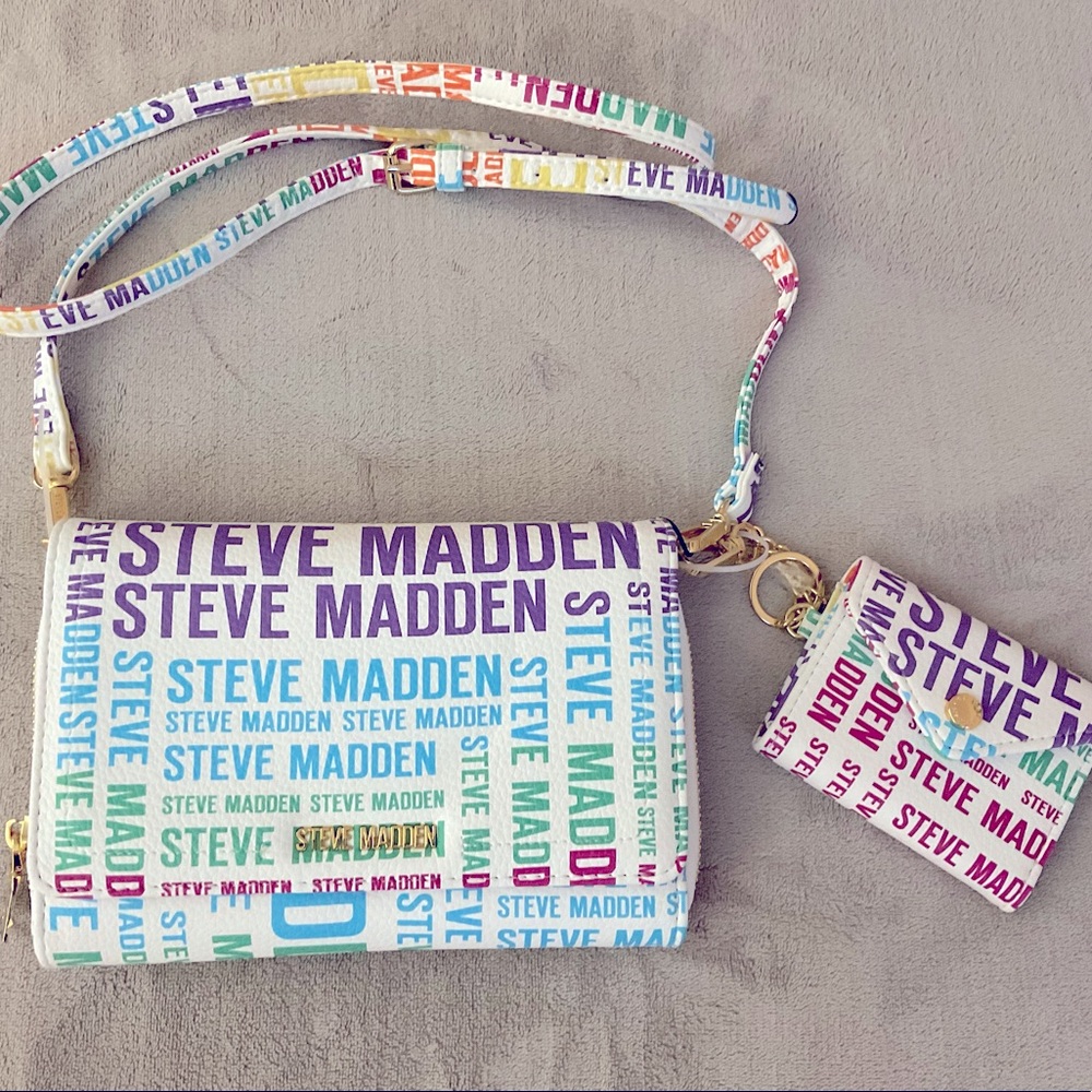 Steve Madden rainbow BLAURIE crossbody bag with cc NWT